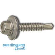 DIN7504K 5.5x 25 Edelstahl A2 Sechskantbohrschraube mit Scheibe  16 mm