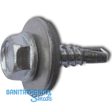 DIN7504K 6.3x 19 verzinkt Sechskantbohrschraube mit Scheibe  19 mm