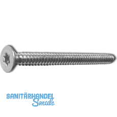 DIN7982C 4.8x 25 Torx25 Edelstahl A4 Senkkopf-Blechschraube ~ISO14586