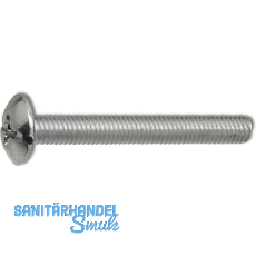 Kombischraube M 6x 35 verzinkt mit Pozidriv Kreuzschlitz und Schlitz