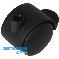 Doppelrolle Duo Lauffläche hart/mit Bremse, Kunststoff schwarz, 50mm, 50kg Doppelrolle Duo Lauffläche hart/mit Bremse, Kunststoff schwarz, 50mm, 50kg