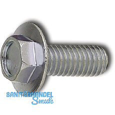 DIN6921 8.8 M 6x 16 verzinkt Sechskantschraube mit Flansch und Sperrverzahnung