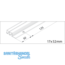 EKU CLIPO 16 GPK/GPPK/GK/GS DoppeL - Laufschiene, Schrauben, 2500, Alu