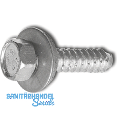 Fassadenschraube stumpf 6.3x 45 Edelstahl A2 Neoprensch.  16 mm mit Zulassung