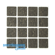 Filzgleiter quadrat, 22x22,Materialstrke 3 mm, selbstklebend, braun, Inhalt 16