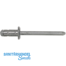 GESIPA Poly Grip Mehrbereichsniete Flachrundkopf 4.8x15 Aluminium mit A2-Dorn