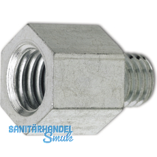Gewindereduzierstcke von M16 auf M12 verzinkt Sechskantausfhrung