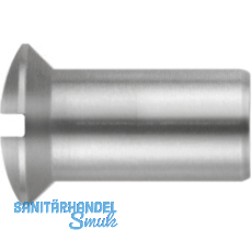 Hlsenmutter Linsensenkkopf M 4x 11 Messing vernickelt mit Schlitz