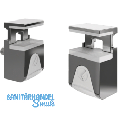 Glasbodentrger KUBIC zum Stecken, Bohr  3 mm, Zamak vernickelt grau