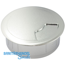 Kabeldurchgang rund, Einbau  80 mm, Kunststoff verchromt matt