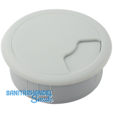 Kabeldurchgang rund, Einbau  80 mm, Kunststoff verchromt matt