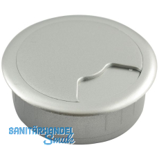 Kabeldurchgang rund, Einbau  80 mm, Kunststoff silber RAL 9006