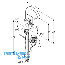KLUDI Waschtisch-Armatur Bingo Star druckfest, Chrom