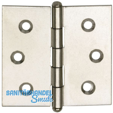 Knopfscharnier - leichte Ausfhrung 50x50x1 mm, Stahl glanzvern.