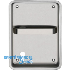 Turnhallenmuschel, 170 x 240 mm, rechts, PZ 72 mm, VK 9 mm, Edelstahl matt