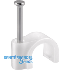 Nagelschelle 9 mm Kunststoff wei