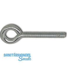 Ringschraube mit metrischem Gewinde M 6x60 verzinkt-blau