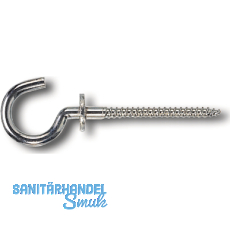 Gebogener Schraubhaken mit Holzgewinde 5,8x95 verzinkt-blau