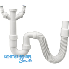 Siphon mit flexiblem Schlauch fr Abgang 40/50 mm