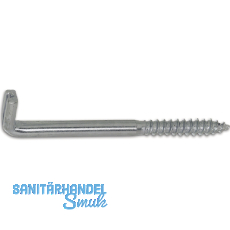 Schlitzschraubhaken mit Holzgewinde und Schlitz 7.0x100 verzinkt-blau