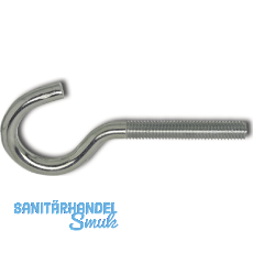 Schraubhaken mit metrischem Gewinde gebogen M 5x60 verzinkt-blau