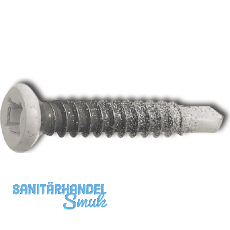 SFS-SR2 Armierungsschraube 4.2x25 PH 2 verzinkt Kopf nach RAL9016 wei besch.