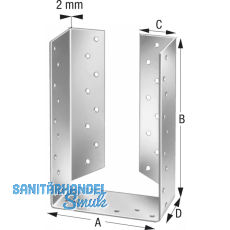 SIMPSON Balkenschuh BSIL 100x230 feuerverzinkt innenliegend mit Zulassung SIMPSON Balkenschuh BSIL 100x230 feuerverzinkt innenliegend mit Zulassung