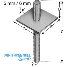 SIMPSON Sttzenfuss PA 90G feuerverzinkt