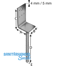 SIMPSON Sttzenfuss PBL 60-B feuerverzinkt