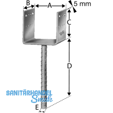 SIMPSON Stützenfuss PPD 100/70G feuerverzinkt mit Zulassung SIMPSON Stützenfuss PPD 100/70G feuerverzinkt mit Zulassung