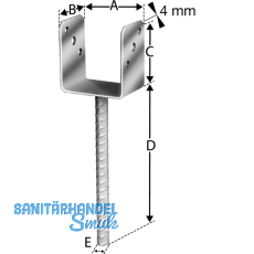 SIMPSON Sttzenfuss PPU 90/60G feuerverzinkt