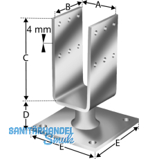 SIMPSON Sttzenfuss PTB48G feuerverzinkt