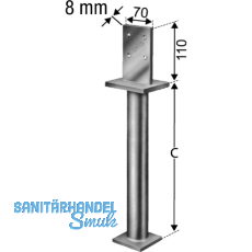 SIMPSON Stützenfuss PIS 70G-B feuerverzinkt mit Zulassung SIMPSON Stützenfuss PIS 70G-B feuerverzinkt mit Zulassung