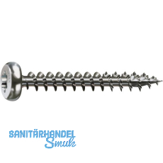 SPAX Halbrundkopf 5.0x 25 Vollgewinde Torx 20 Edelstahl A2 mit Zulassung