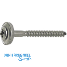 Spenglerschraube 4.5x 35 Pozidriv 2 Edelstahl A2 mit Dichtscheibe  15mm vormont