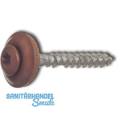 Spenglerschraube 4.5x 45 TX20 Edelstahl A2 Kopf beschichtet RAL8004 kupferbraun