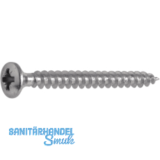 Spanplattenschraube Linsensenkkopf 3.5x 25 Vollgewinde Pozidriv 2 Edelstahl A2