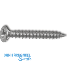 Spanplattenschraube Senkkopf 4.0x 20 Vollgewinde Pozidriv 2 Edelstahl A2