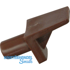 Steckbodentrger Winkel 2, Bohr  5 mm, Kunststoff braun, VPE 100 ST