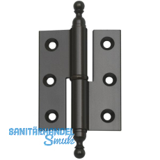 Stil-Mbelband gerade, links, 50x40mm, Messing brniert