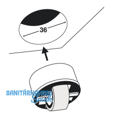 Roller-Mini soft, Rollen  27 mm, Bohr  36 mm, Kunststoff schwarz