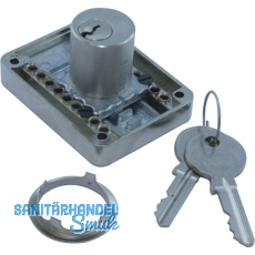 JuNie 2828 Zylinder-Kastenschloss Sperre BN 0105, Zylinder Messing vern. matt