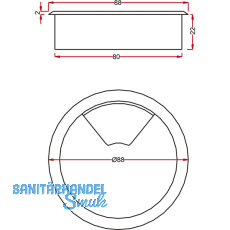SECOTEC Kabeldurchgang rund 80 mm 3-teilig wei SB-1 BL12