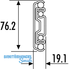 ACCURIDE 9301 Kugelkfigfhrung - Vollauszug, 213 kg, Schienenlnge 863, 6 mm