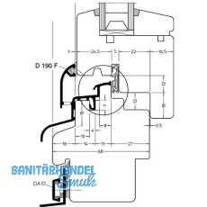 Dichtungsprofil D190 F zu Spree, auf Ma geschnitten, Kunststoff schwarz