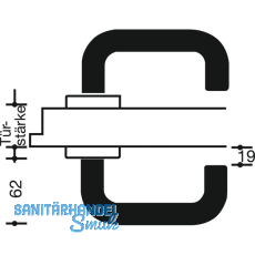 HEWI Drckerlochteil 111.23 R - Polyamid, universal, 8 mm, reinwei