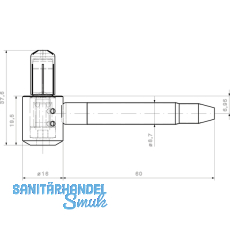 SECOTEC Einbohrband Unterteil Holz 16 mm hhenverstellbar verzinkt SB-2