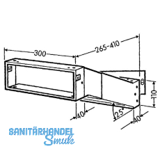 Durchwurfbriefkasten schrg, ausziehbar, 300x110x265-410, Stahl verzinkt