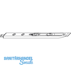 Innentrkantriegel 255 mm, Radius 90, Stahl silberfrbig (58029)