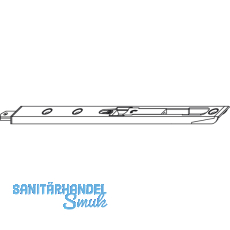 Innentrkantriegel 255 mm, Radius 8, Stahl silberfrbig (57915)